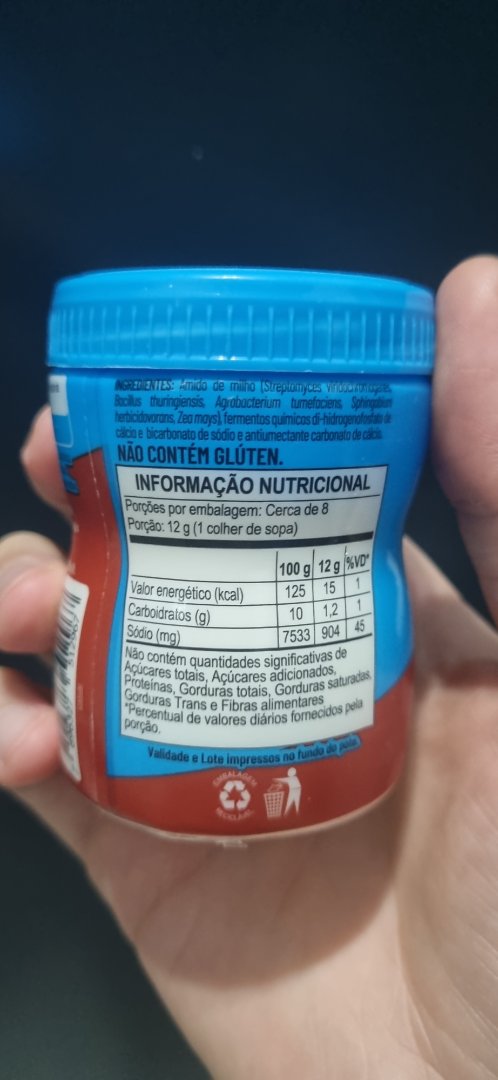 Fermento Químico Culinário ou Amido Modificado