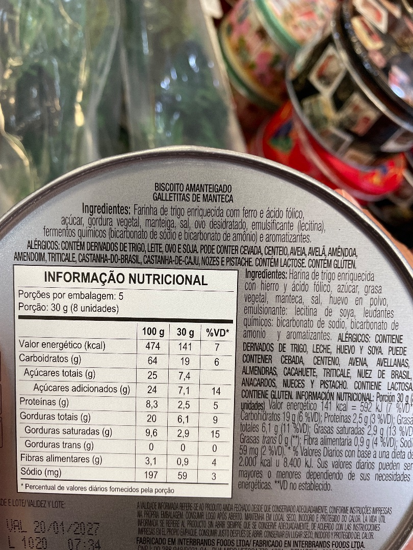 Biscoito Amanteigado Galletitas de Manteca