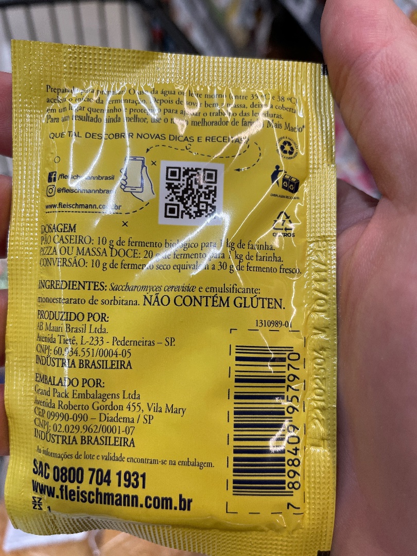 Fermento Biológico Seco Instantâneo Fleischmann