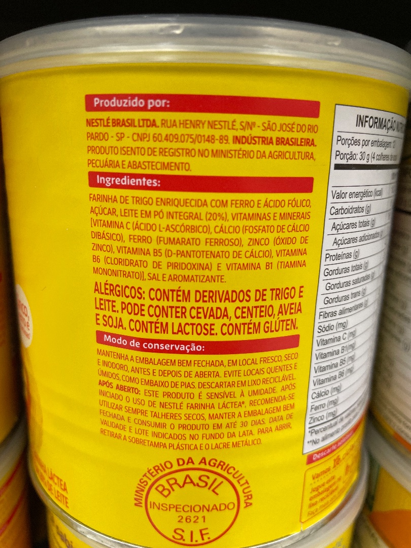 Farinha Láctea (Cereal em Pó)