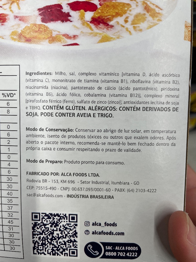 Cereal Matinal de Milho Flakes