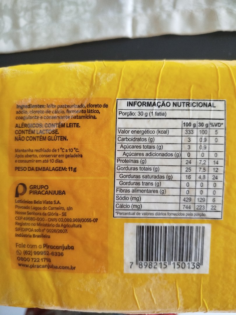 Queijo (Laticínio Piracanjuba)