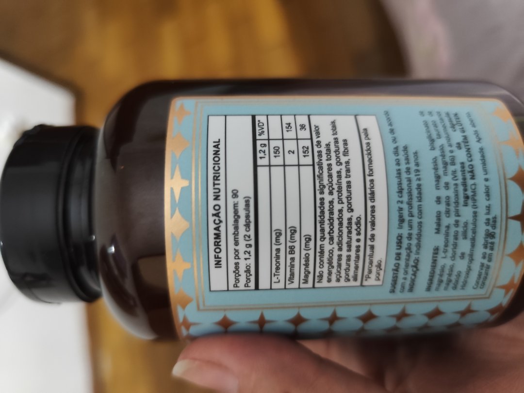 Suplemento de Magnésio Complexo e L-Treonina