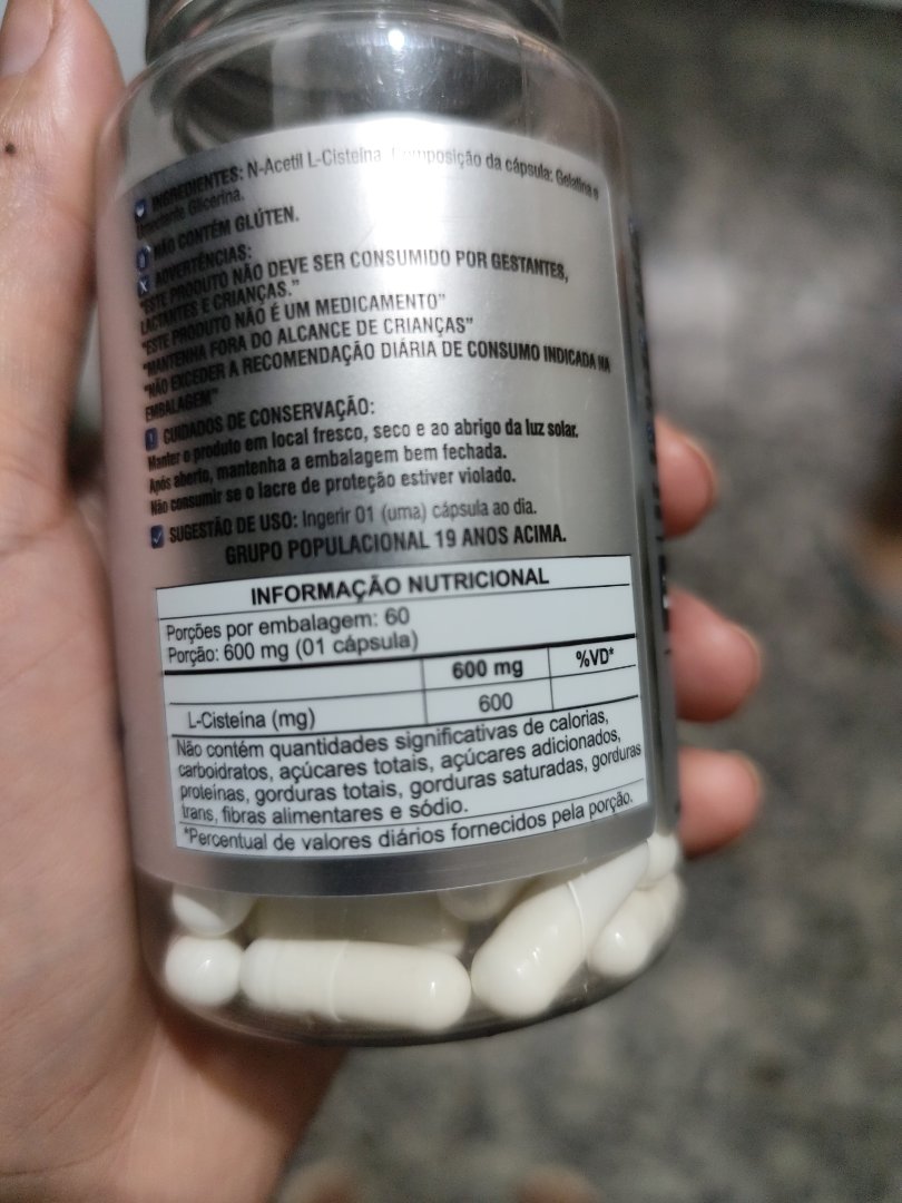 Suplemento de N-Acetil L-Cisteína (NAC)