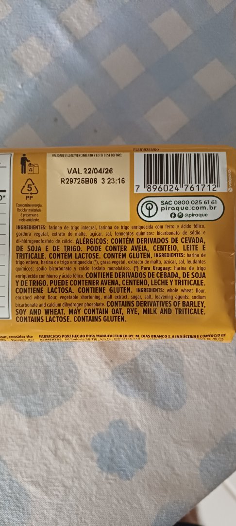 Biscoito Integral (Piraquê)