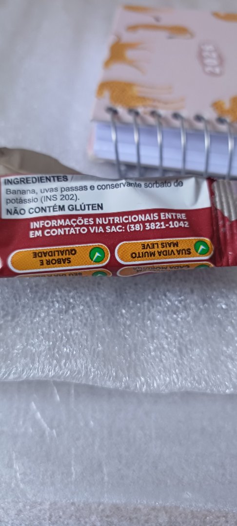 Barra de Frutas (Banana e Uvas Passas)