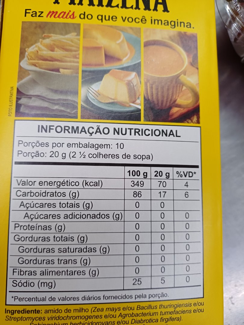 Amido de Milho (Maizena)