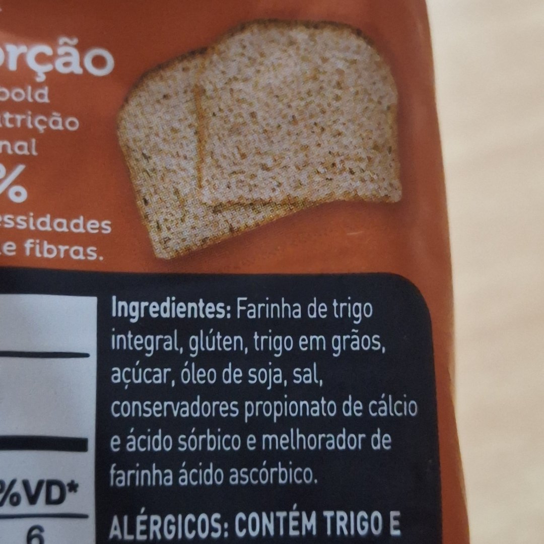 Pão ou Torrada Integral Processada