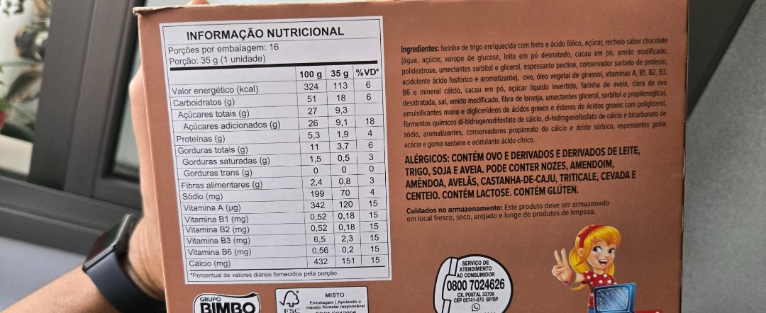 Bolinho Recheado Sabor Chocolate (Bimbo)