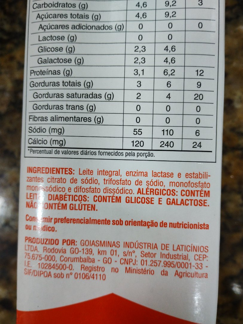 Leite Integral Zero Lactose