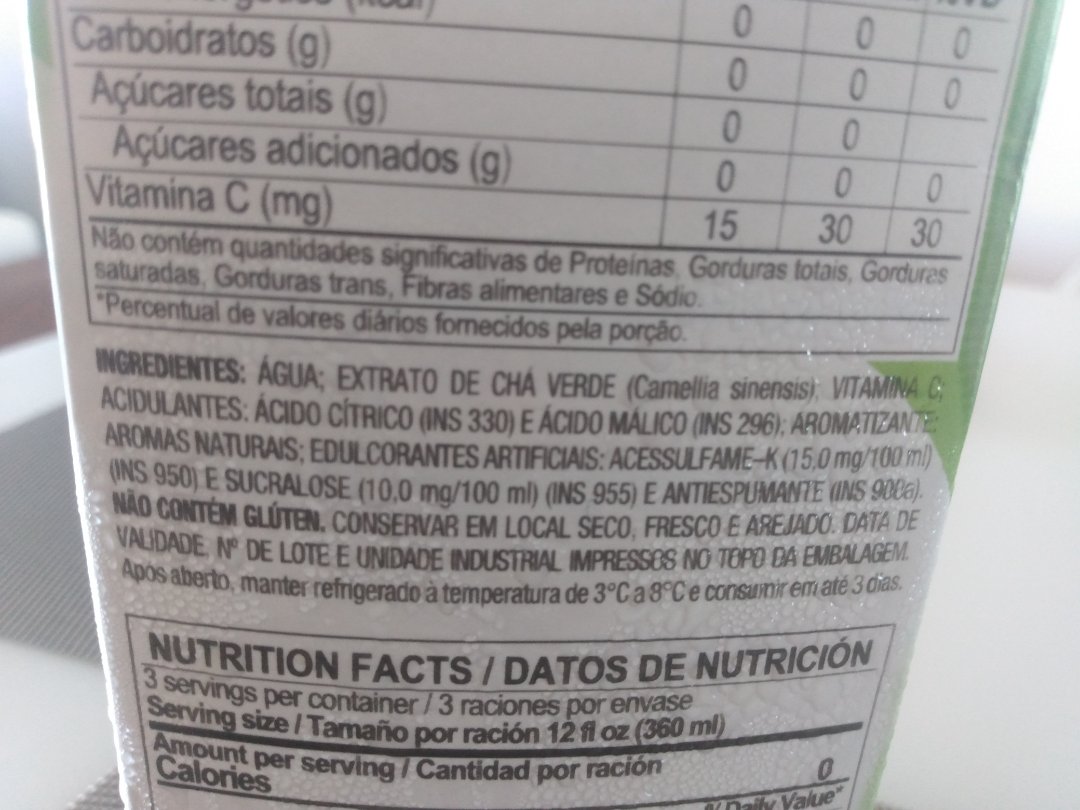 Chá Verde Pronto (Zero Açúcar)