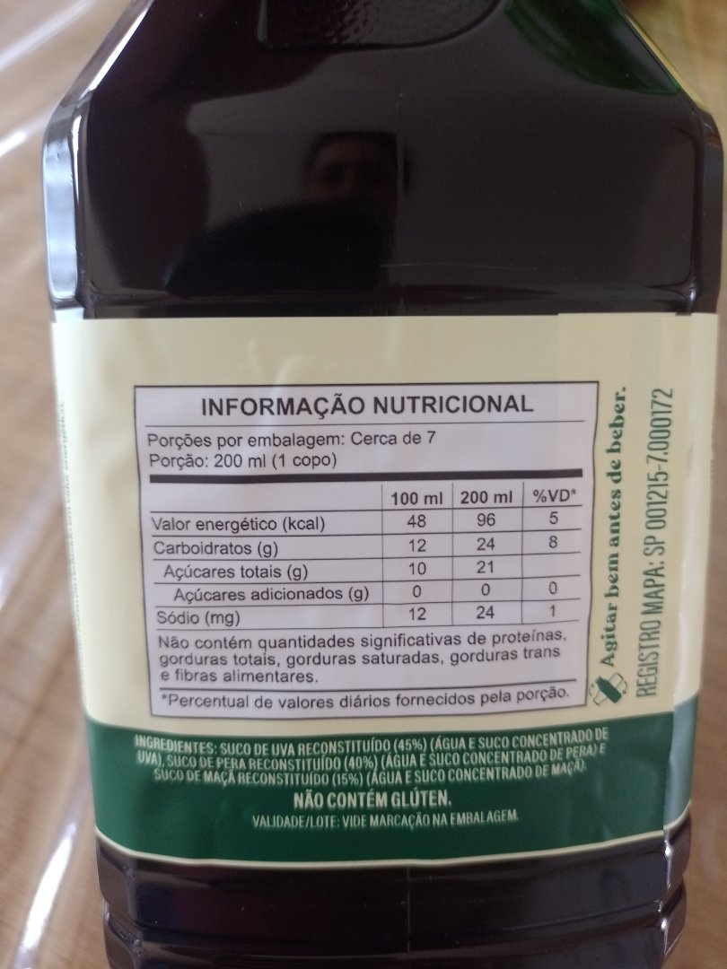 Suco Misto de Uva, Pera e Maçã