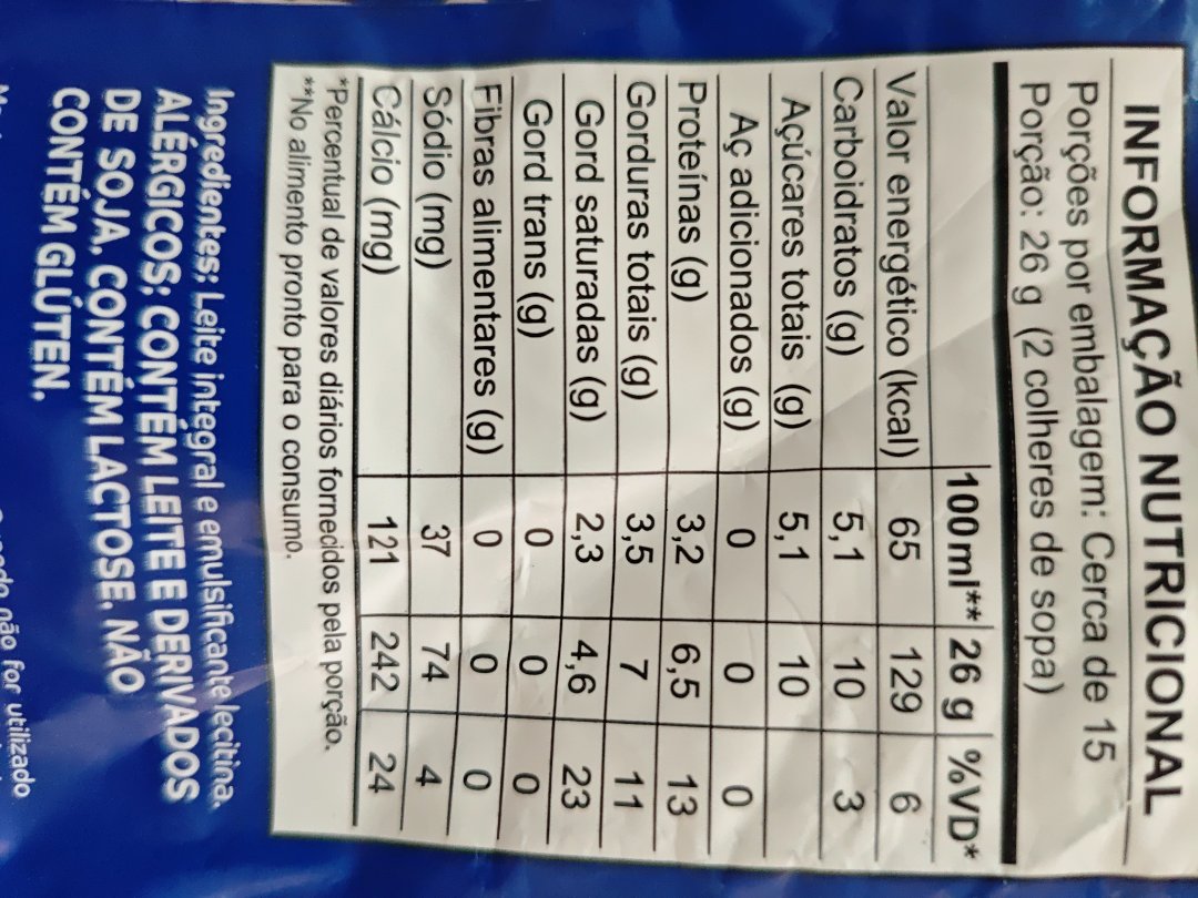 Leite Integral em Pó