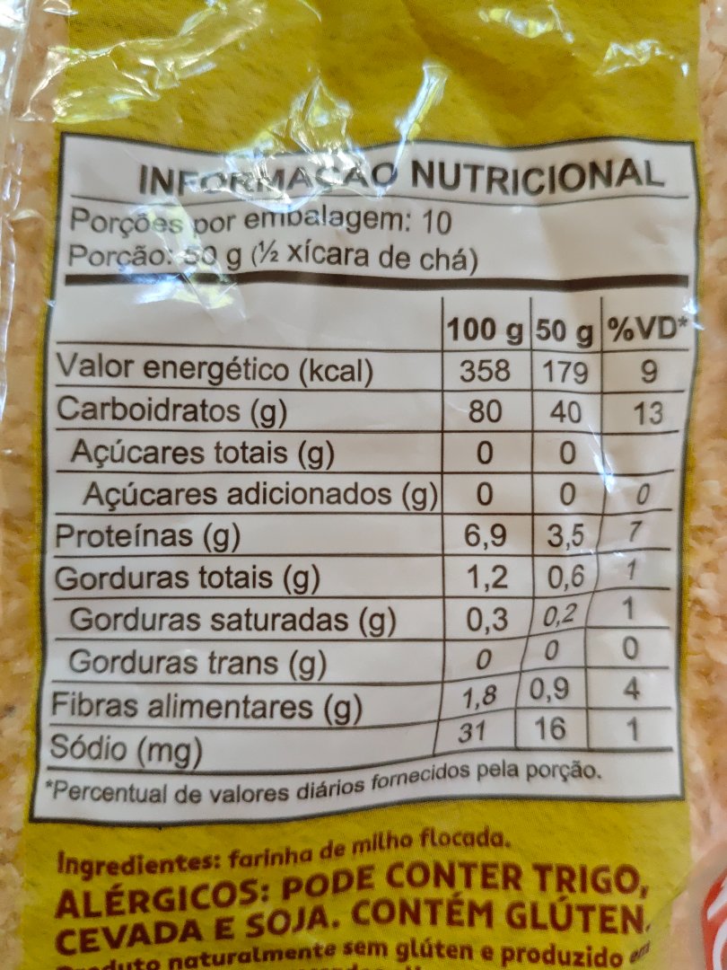 Farinha de Milho Flocada