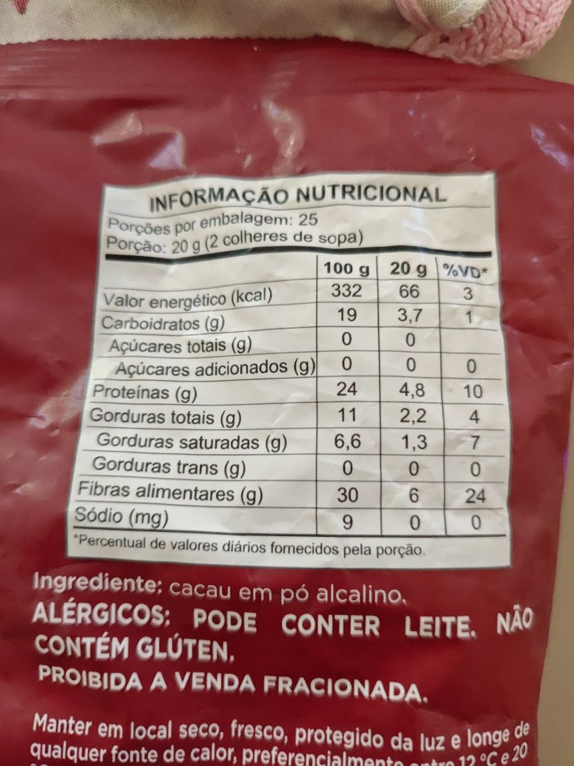 Cacau em pó alcalino