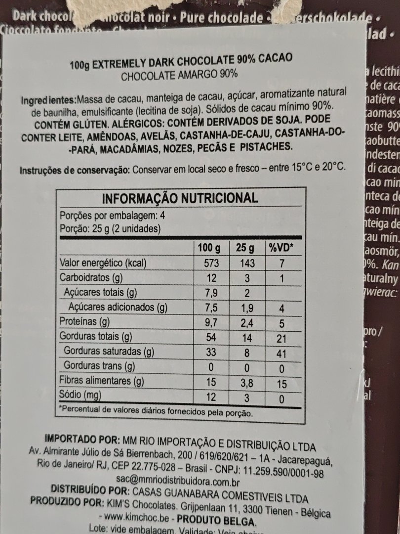 Extremely Dark Chocolate 90% Cacao