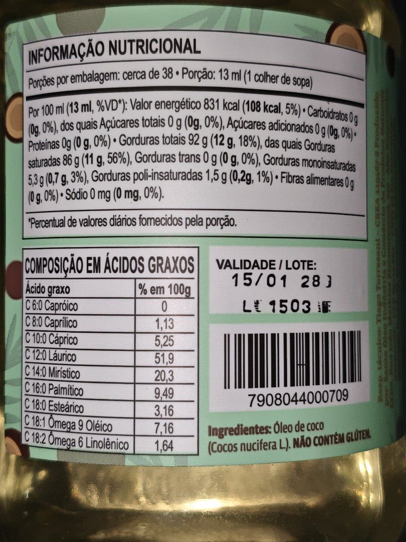Óleo de Coco