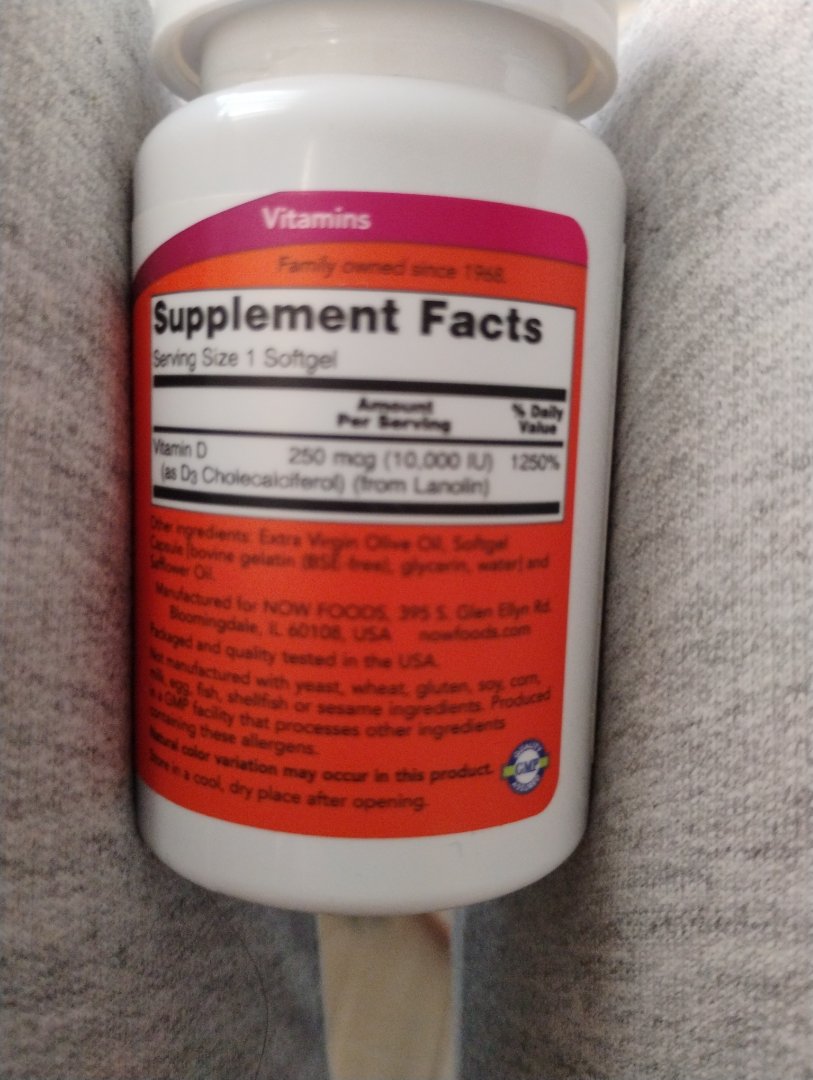 NOW Foods Vitamin D-3 10,000 IU