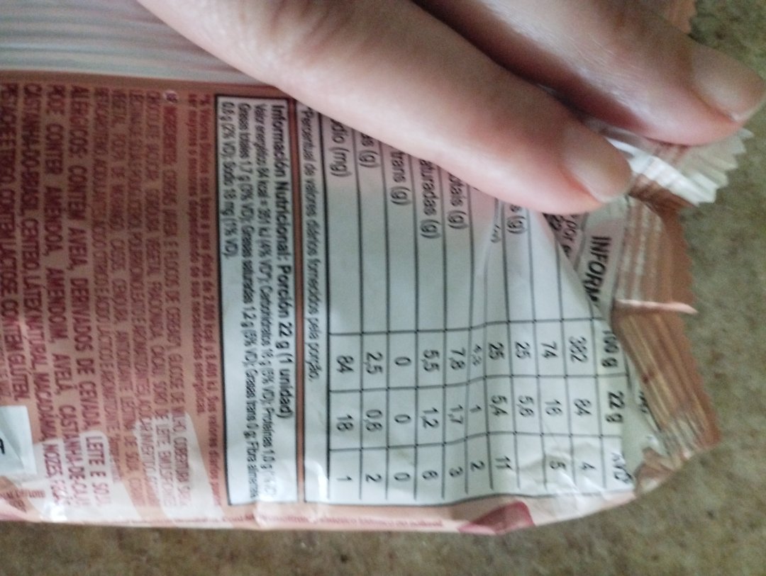 Barra de Cereal Sabor Morango