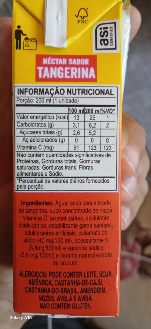 Néctar Sabor Tangerina