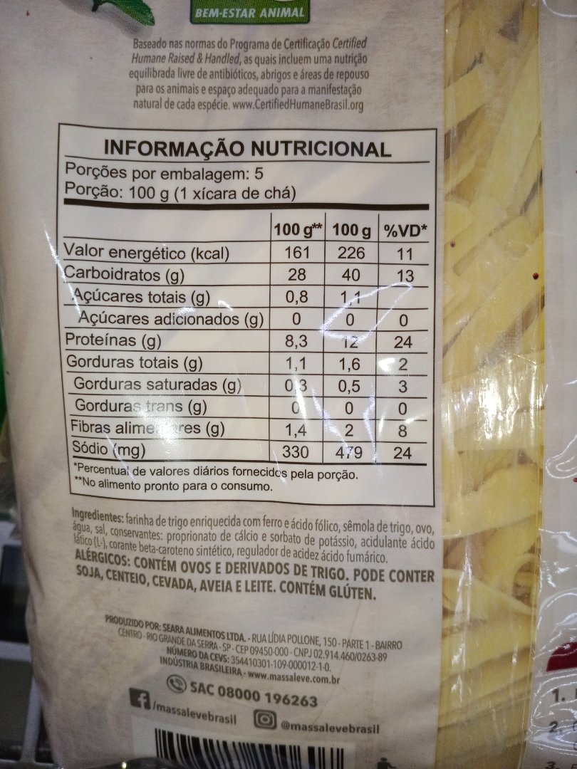 Massa Leve - Macarrão Fresco