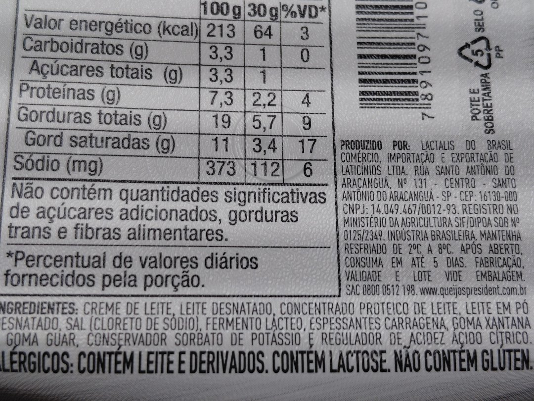 Queijo Cremoso President