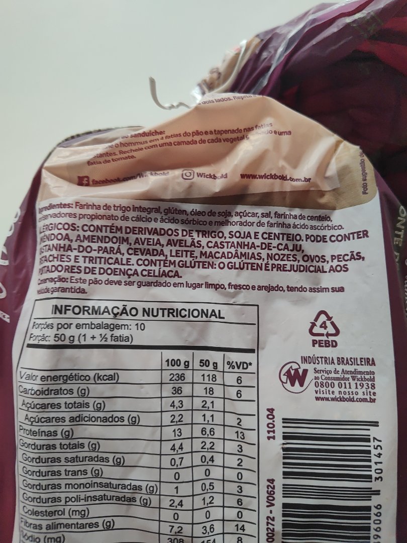 Pão Integral Wickbold