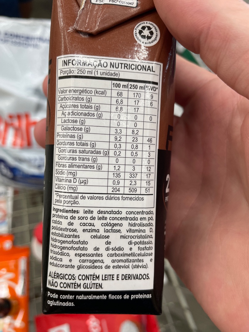 Bebida Láctea Proteica Sabor Cacau